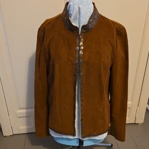 Charter Club Brown Jacket with Decorative Trim [2/$15]